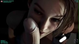 Jill suce parapluie bite